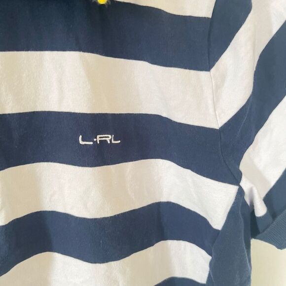 Lauren Ralph Lauren Vintage 90's Stripe Polo Shirt - Picture 4 of 8